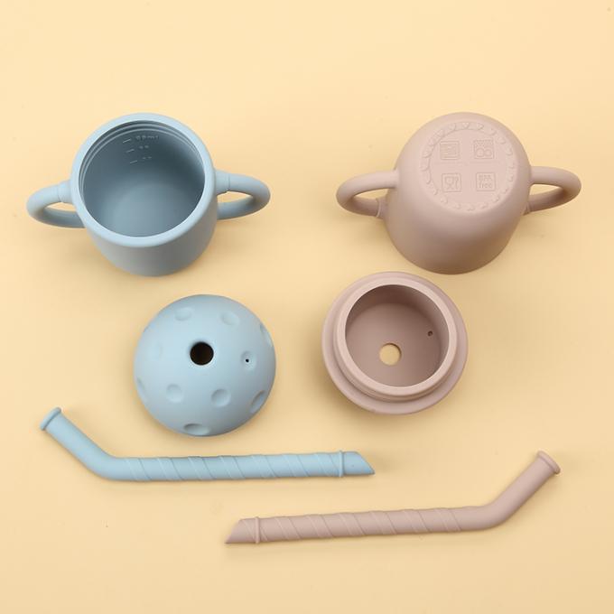 Entraîneur étanche Straw Feeding Training Cup de silicone d'enfant en bas âge en gros de bébé pour le boire d'enfants