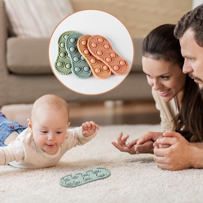 Bébé 2021 formé par chaussure molle organique de silicone de jouet d'effort de personne remuante de silicium d'enfants de produit nouveau Teether