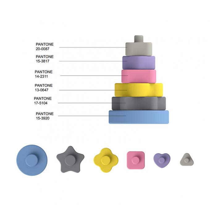 Silicone créatif de jouets de Blockkids de bâtiment d'enfants empilant les jouets éducatifs pour la NC de la CE 12*7.5*7.5cm 210g/set DL13J05 d'enfants ;GUA