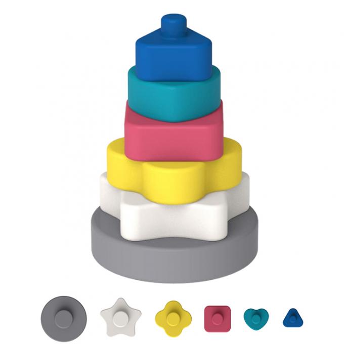 Silicone créatif de jouets de Blockkids de bâtiment d'enfants empilant les jouets éducatifs pour la NC de la CE 12*7.5*7.5cm 210g/set DL13J05 d'enfants ;GUA