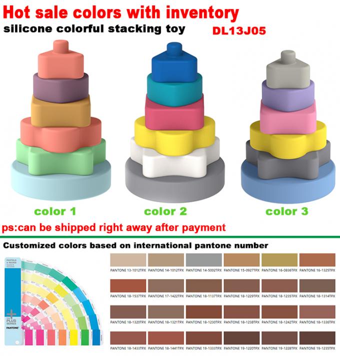 Silicone de construction créatif de jouets de Blockkids d'enfants empilant les jouets éducatifs pour la NC de la CE 12*7.5*7.5cm 210g/set DL13J05 d'enfants ;GUA