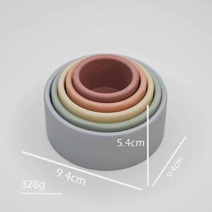 Le silicone 2021 de nouveau venu de TOREEL empilent des jouets de tasse pour le jeu d'individu de bébé et le développement de cerveau