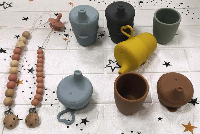 2021 enfants libres incassables de tasses de Sippy de bébé de silicone de couvercles de tasse de BPA Sippy