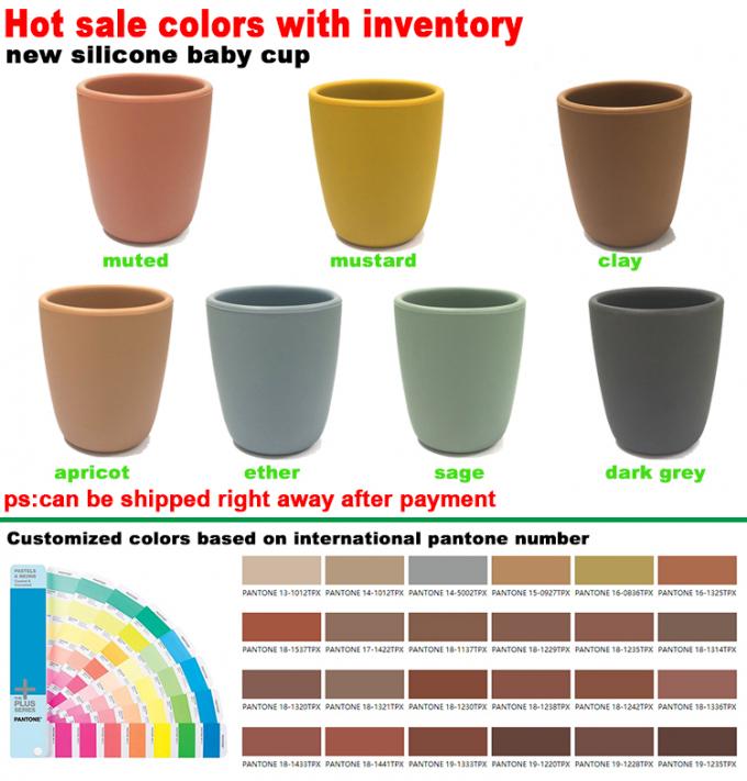 Tasse la plus chaude écologique libre de BPA pour des enfants de tasses de silicone de bébé