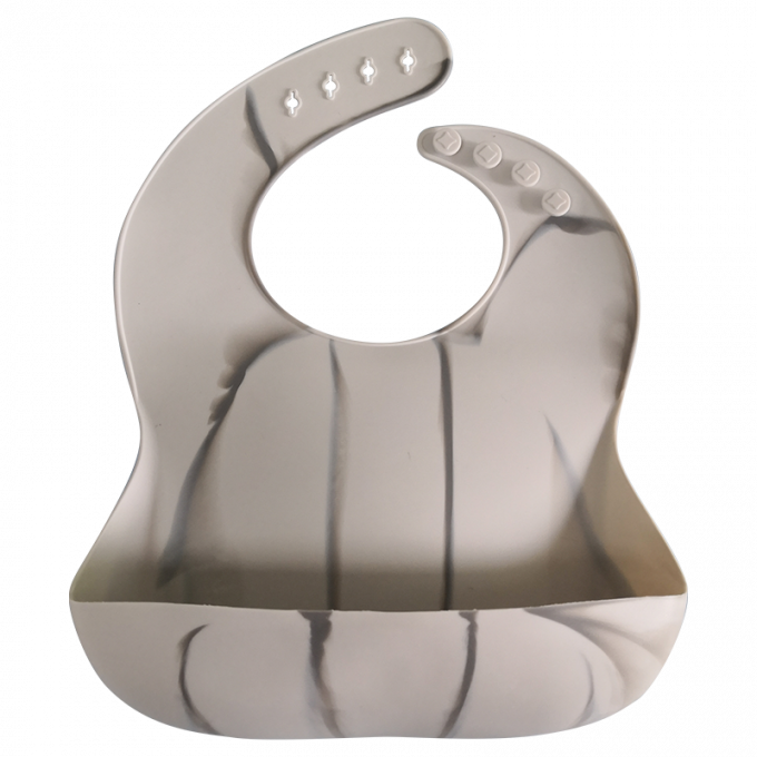 Plein bavoir de marbre de impression de bébé de silicone de produit nouveau pour le dîner