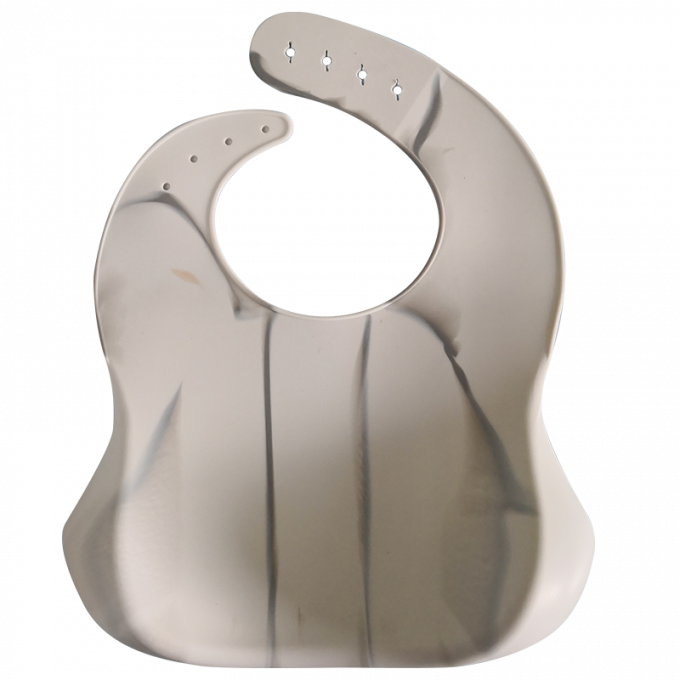 Plein bavoir de marbre de impression de bébé de silicone de produit nouveau pour le dîner
