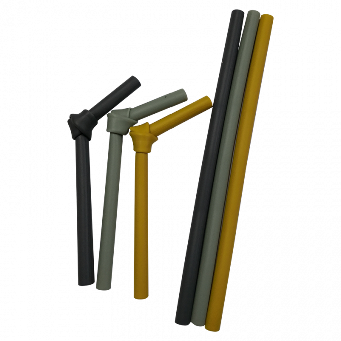 Paille à boire pliante pliable écologique de catégorie comestible de silicone d'usine