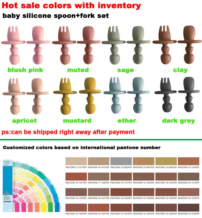 Cuillère de alimentation de bébé Doux-capable réutilisable qui respecte l'environnement avec la fourchette pour des bébés