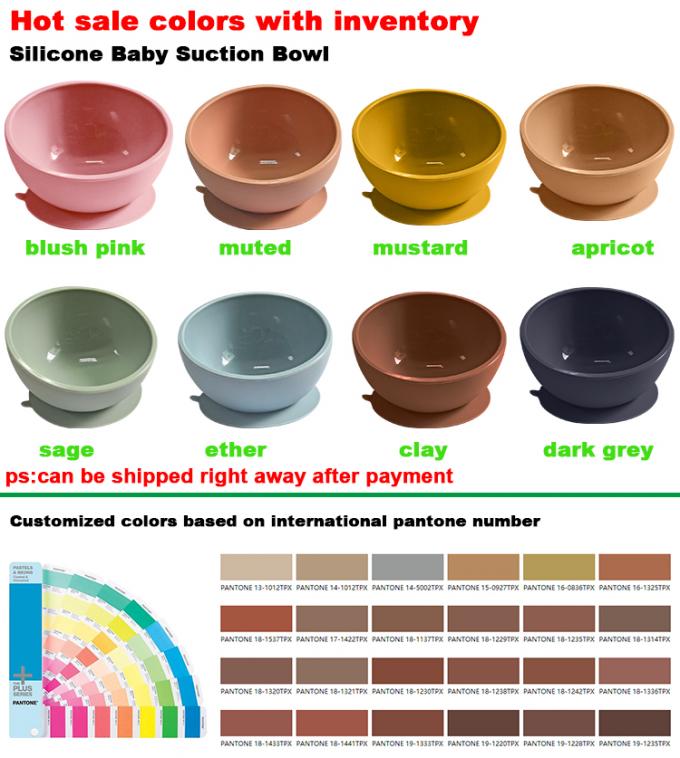 Cuvette de alimentation d'aspiration de produits nouveaux de bébé résistant à la chaleur qui respecte l'environnement de silicone
