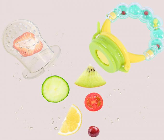 Conducteur libre en gros de bébé de nourriture de fruit frais de tétine de silicone de Bpa