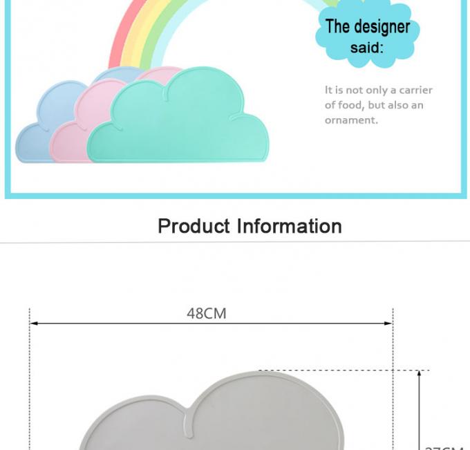 Bébé antidérapant imperméable de Mat For de tapis d'endroit de silicone d'enfant en bas âge de forme de nuage
