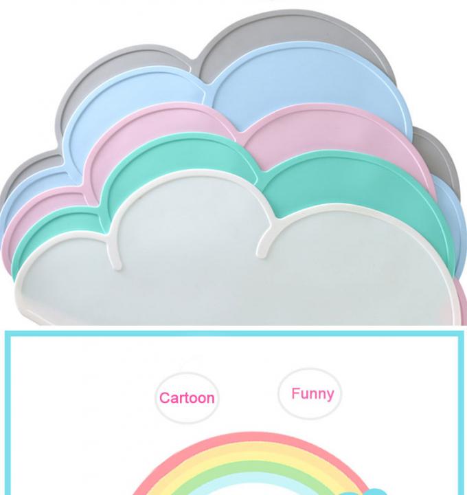 Bébé antidérapant imperméable de Mat For de tapis d'endroit de silicone d'enfant en bas âge de forme de nuage