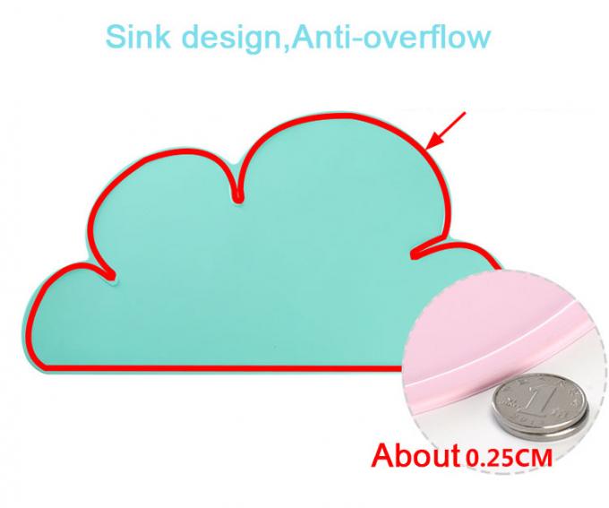 Bébé antidérapant imperméable de Mat For de tapis d'endroit de silicone d'enfant en bas âge de forme de nuage