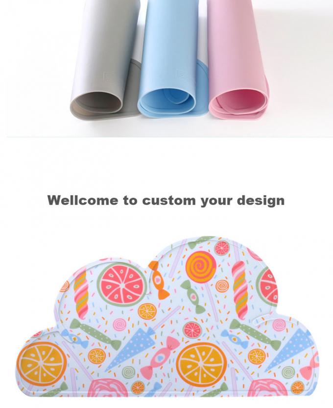 Bébé antidérapant imperméable de Mat For de tapis d'endroit de silicone d'enfant en bas âge de forme de nuage