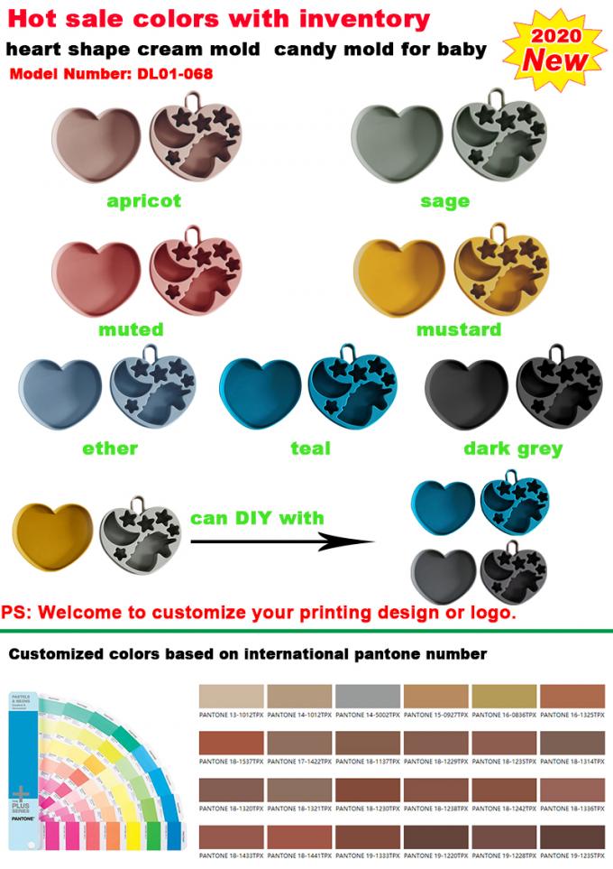 Les outils de crème glacée moule le silicone libre en gros de DIY BPA avec le couvercle pour le silicone sûr des outils 100%food de gâteau d'enfants, moules libres de BPA