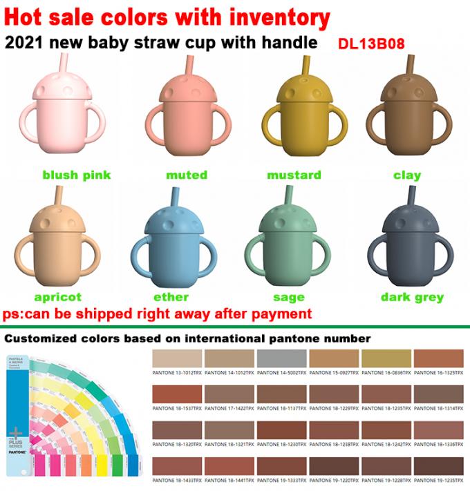 2021 tasses organiques libres de paille de silicone de nouveau de conception de bouteille d'eau bpa réutilisable étanche portatif de bébé