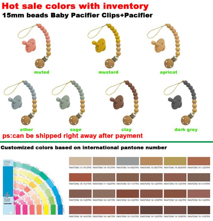 Agrafe factice de tétine de nouvelle de bébé de produit de silicone de dentition mastication de bébé avec la tétine de bébé