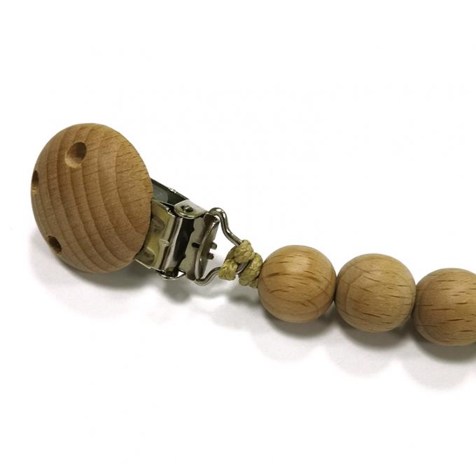 Agrafe factice en bois de tétine de nouveau de conception anti- de tétine de support de chaîne bébé d'agrafe