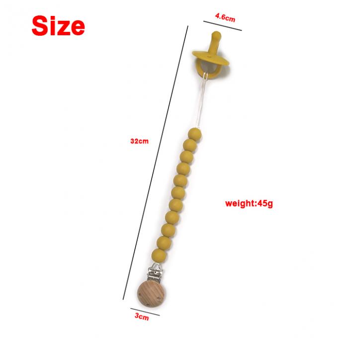 Nouveau arrivent la tétine adaptée aux besoins du client de silicone enchaîne des agrafes de tétine de bébé avec la tétine de bébé
