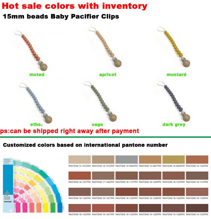 Nouveau arrivent le support à chaînes libre de tétine de bébé de jouets de faire ses dents d'agrafes de tétine de silicone de Bpa de sécurité