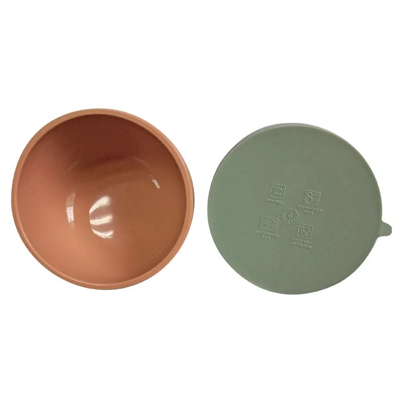 100% cuvettes de alimentation de bébé de vaisselle de silicone de catégorie comestible avec l'aspiration