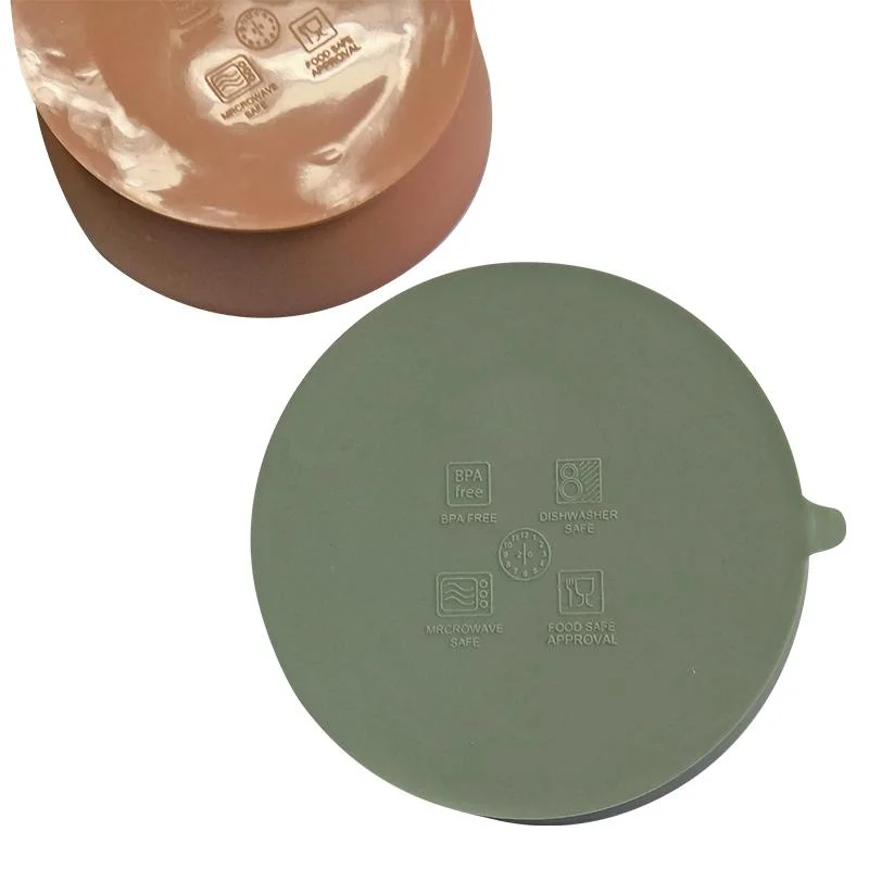 100% cuvettes de alimentation de bébé de vaisselle de silicone de catégorie comestible avec l'aspiration