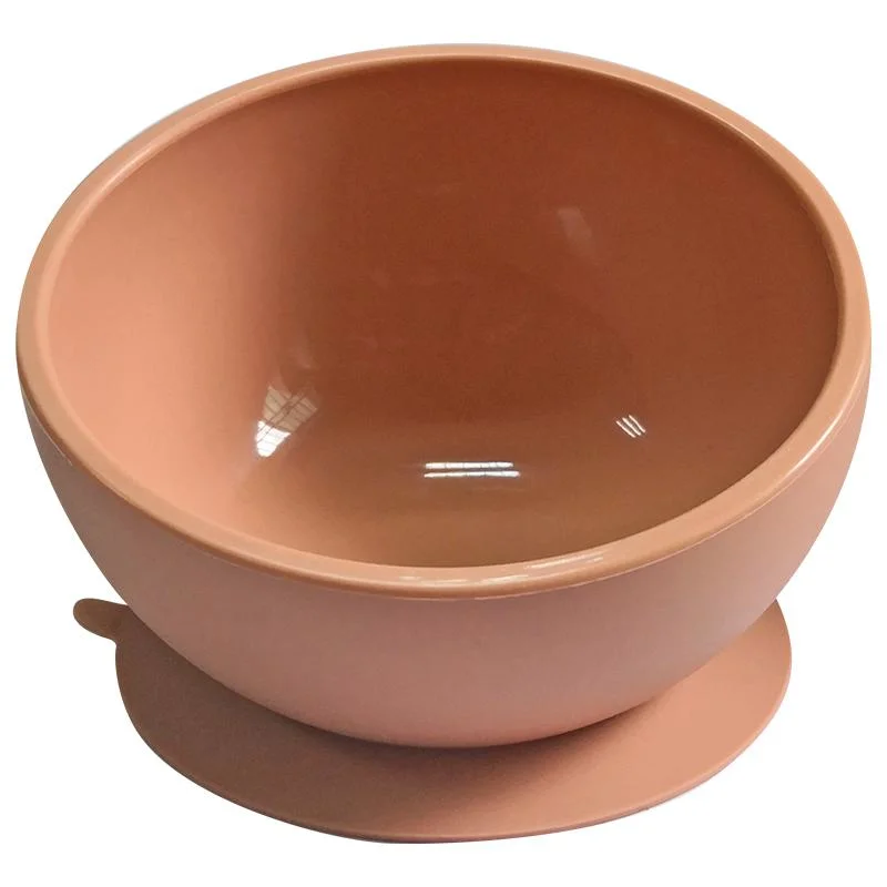 100% cuvettes de alimentation de bébé de vaisselle de silicone de catégorie comestible avec l'aspiration