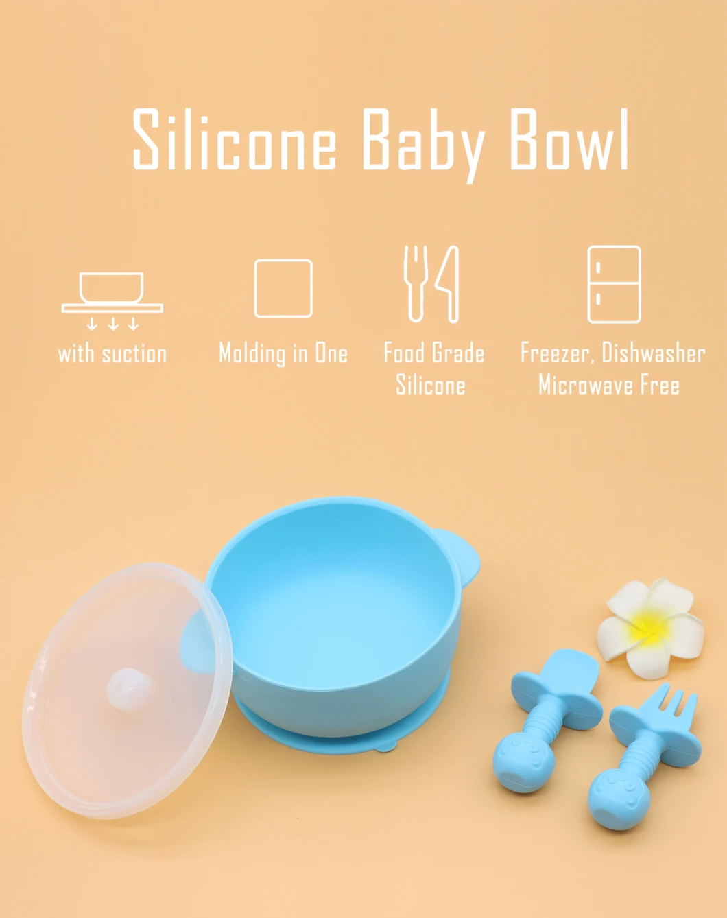 Cuvettes antigouttes d'aspiration de silicone de sécurité pour des enfants en bas âge