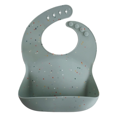 Adjustable Fit Waterproof Silicone Baby Bibs Safe In Dishwasher