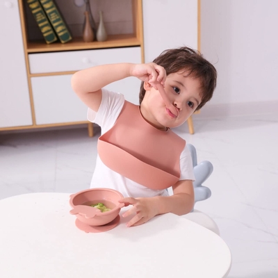 Sturdy No Plastic Non Toxic Silicone Baby Napkin Safe In Steriliser