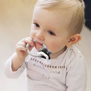 BPA Free Molding in One Dust Proof Silicone Baby Teether for Baby Shower
