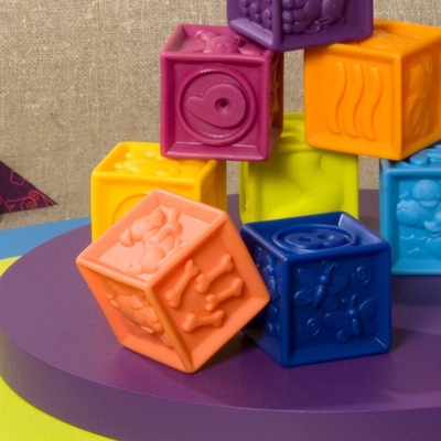 Educational Building Squeeze Soft Stacking Blocks For Toddlers 6 Months Up Baby