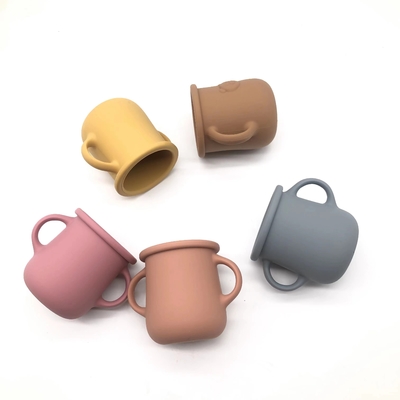 BPA Free Baby Training Silicone Straw Cup Bear Shaped Toddler