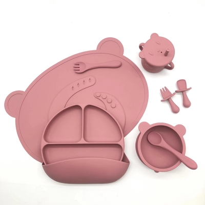 10pcs Silicone Feeding Set BPA Free Unbreakable With Suction Bowl