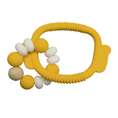 BPA Free Soft Silicone Beads Teether Teething Rings Food Grade 32g