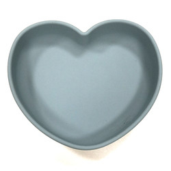 Non Toxic Custom Suction Silicone Baby Plate Heart Shaped OEM For Children