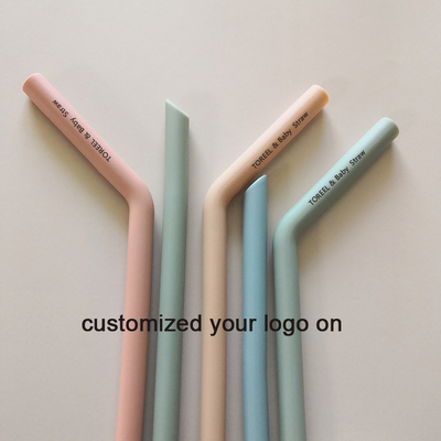 Baby Eco Friendly Wide Silicone Straws Dishwasher Safe Reusable Boba Straw FDA