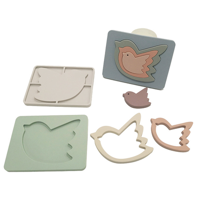 BPA Free Silicone Animal Toys , CE Approved Baby Puzzle Toys
