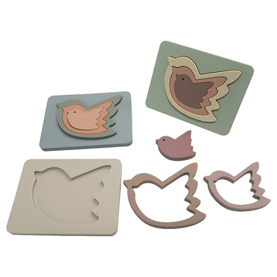 BPA Free Silicone Animal Toys , CE Approved Baby Puzzle Toys