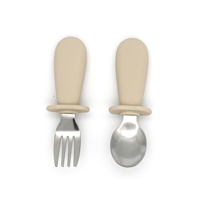 Baby laser LOGO Silicone Utensils Set For Toddler 1-3 Years Old