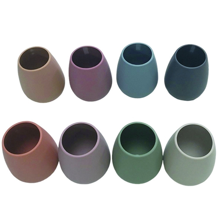 12 Different Colors Silicone Wine Cup 265ml With Scale Inside