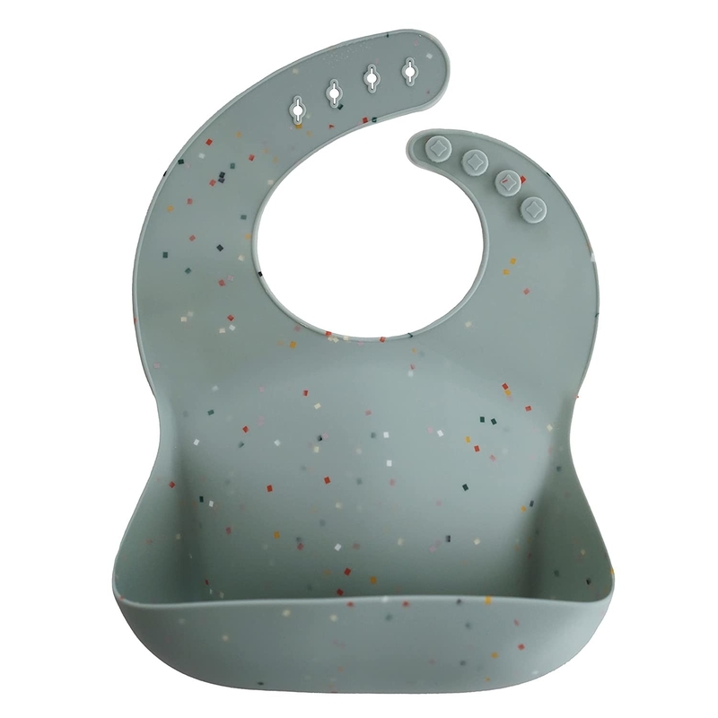 Adjustable Fit Waterproof Silicone Baby Bibs Safe In Dishwasher