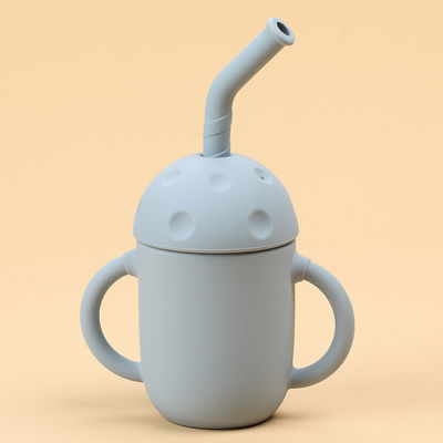 Enfants étanches de Straw Cup Double Handle 5oz de silicone de couvercle pour le bébé plus de 6 mois